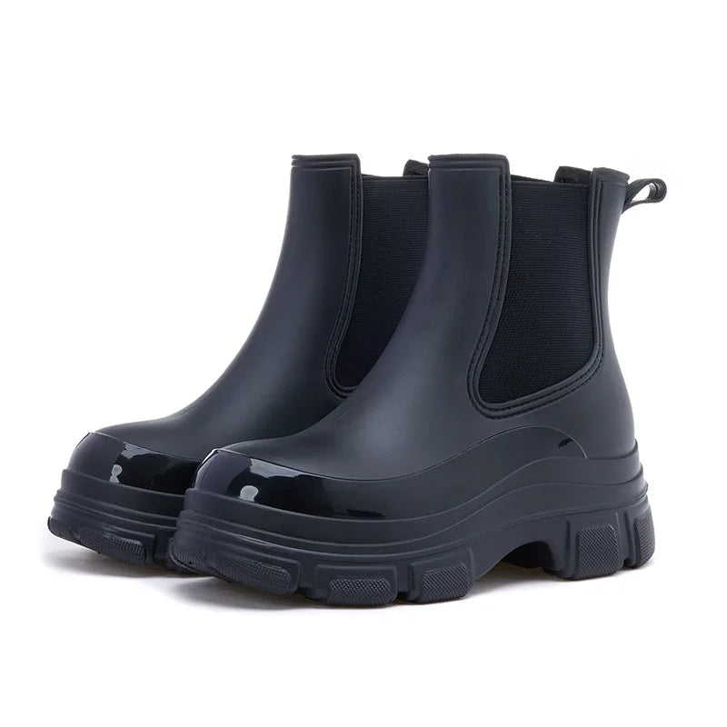 Kvinnors Vattentäta Chelsea Boots Chunky Sula 4