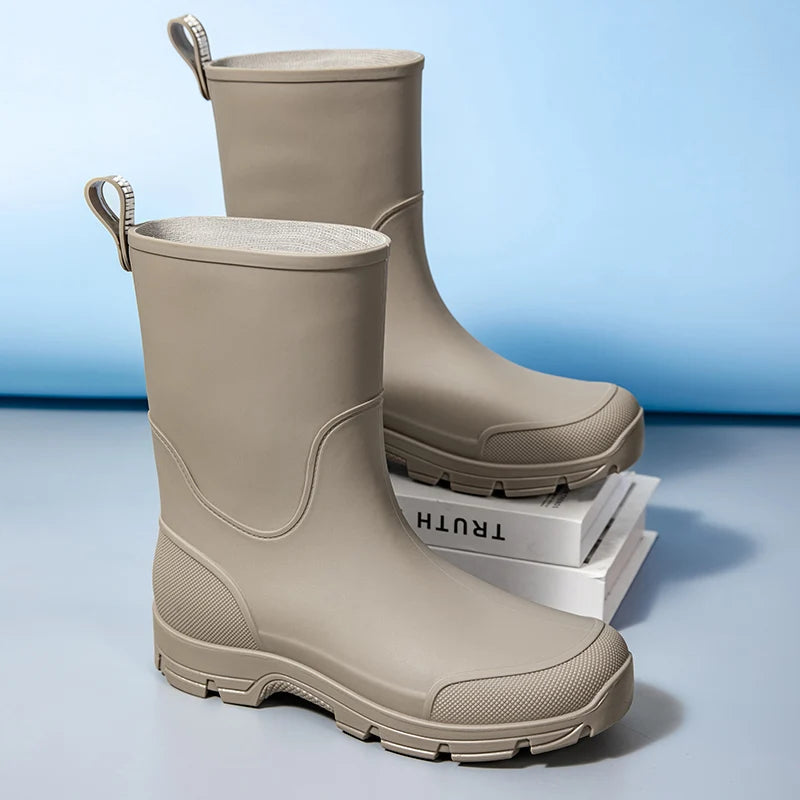 Kvinnors Vattentäta Stövlar Mid-Calf med Halkfri Sula 0