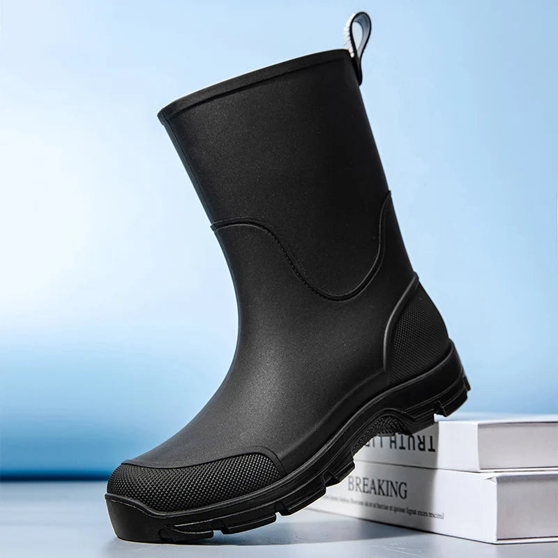 Kvinnors Vattentäta Stövlar Mid-Calf med Halkfri Sula 2