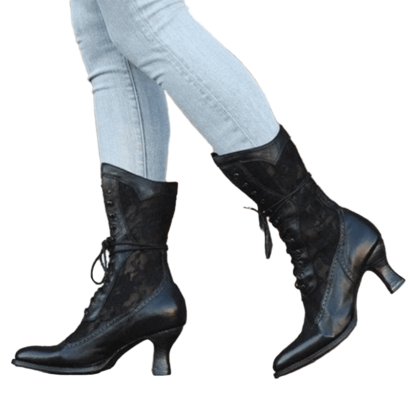 Kvinnors Vintage Ankelboots Klassisk Design 2