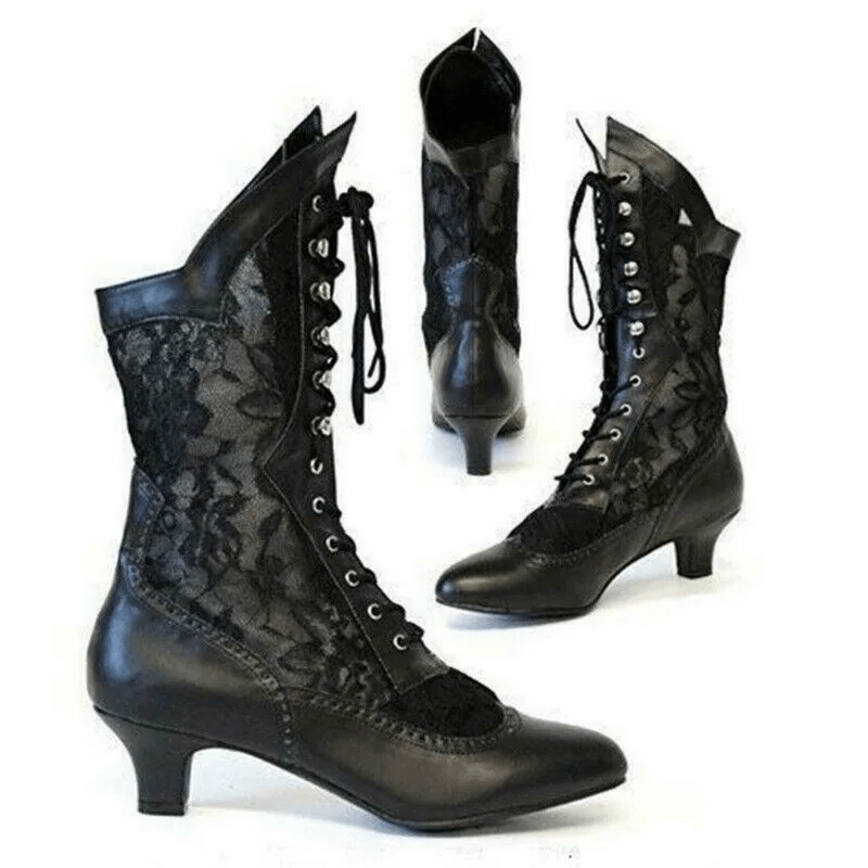 Kvinnors Vintage Ankelboots Klassisk Design 4