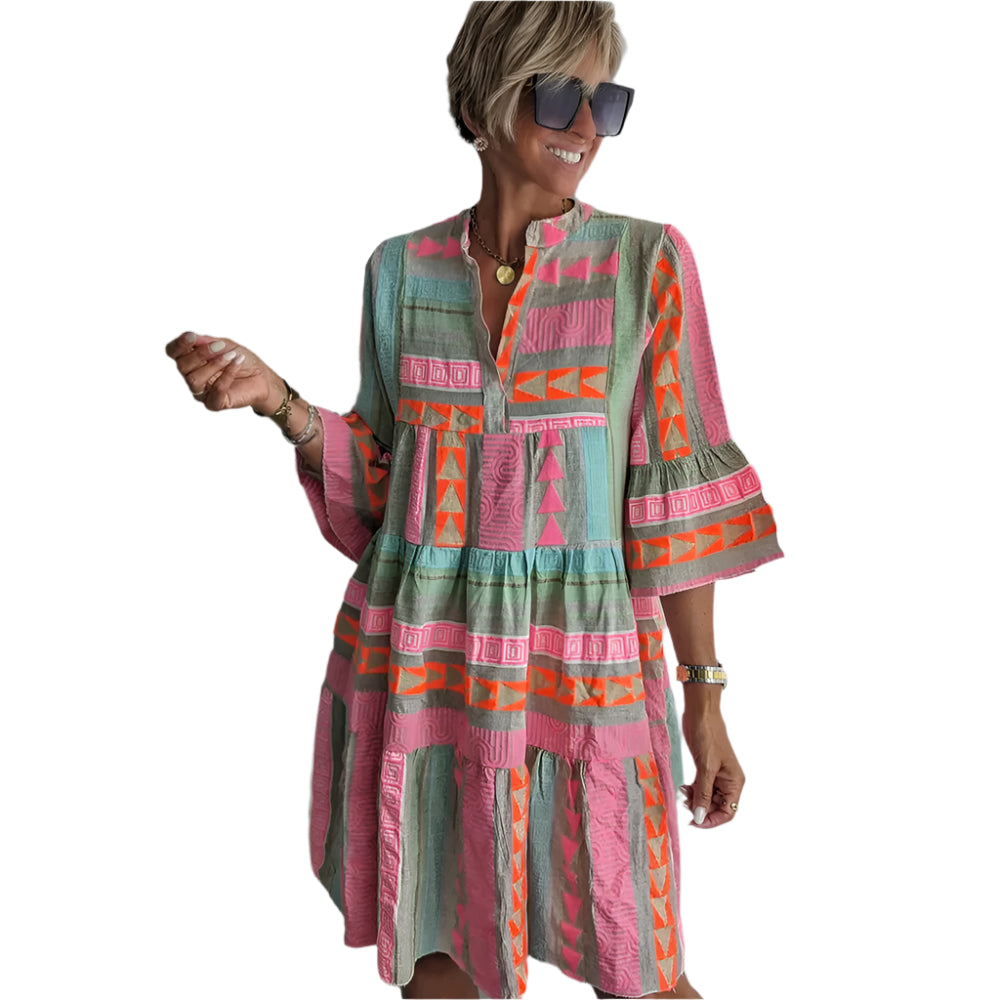 Kvinnors Vintage Klänning Klassisk Stil Polyester Viskos Rayon 0