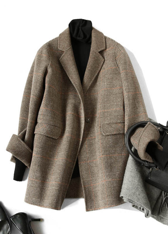 Kvinnors Vintage Yllerock med Peter Pan Krage 0