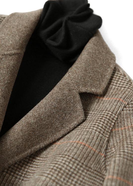 Kvinnors Vintage Yllerock med Peter Pan Krage 4