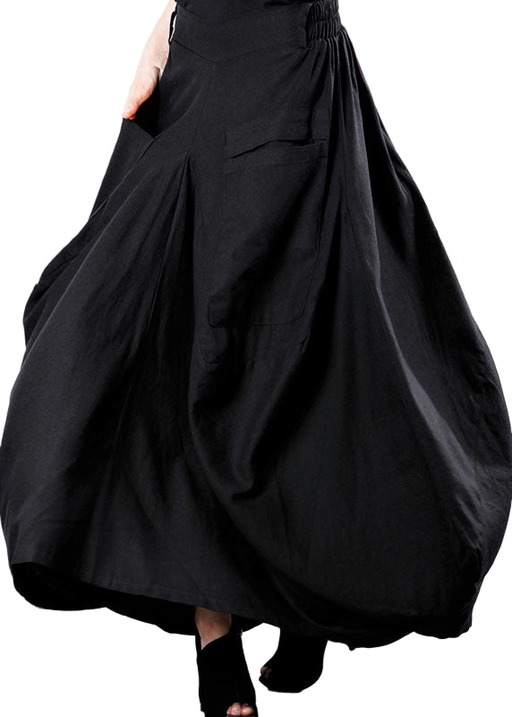 Kvinnors Vinterkjol med Asymmetrisk Design och Fickor 0