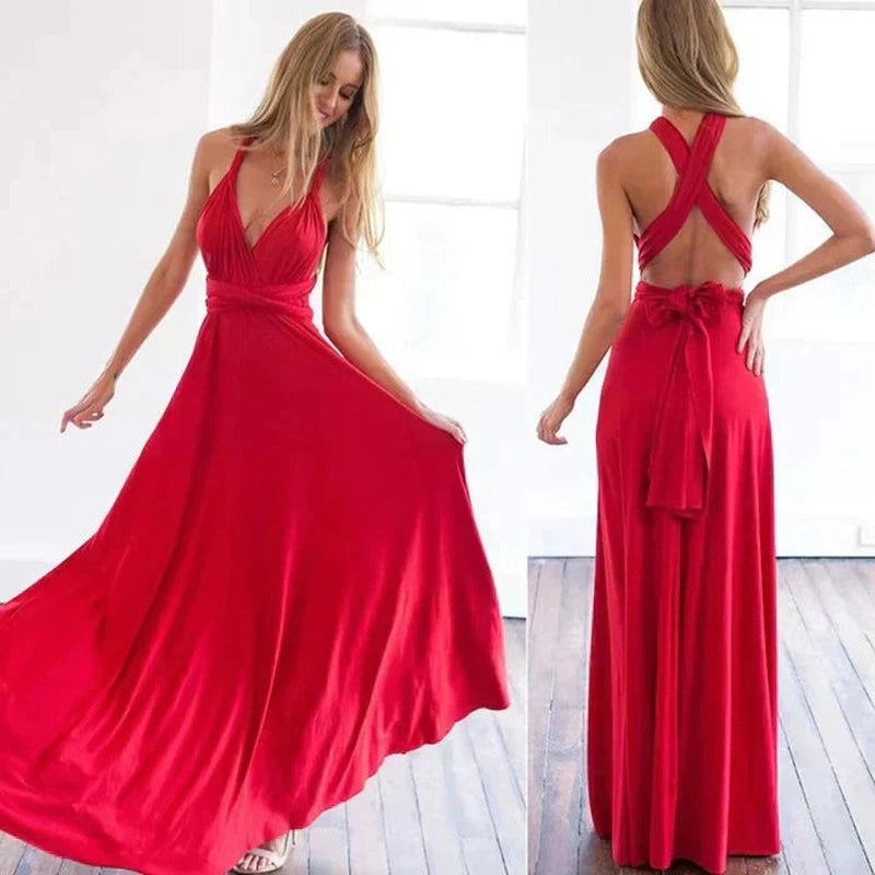 Kvinnors Wrap Klänning Justerbar Design Polyester 1