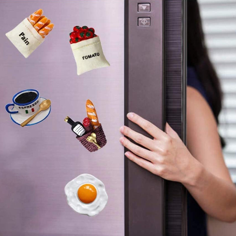 Kylskåpsmagneter Set med Tecknade Motiv för Dekoration och Meddelanden 7