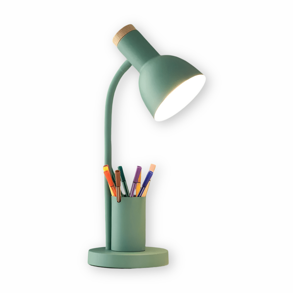 LED-bordslampa med pennhållare och justerbart lamphuvud 9