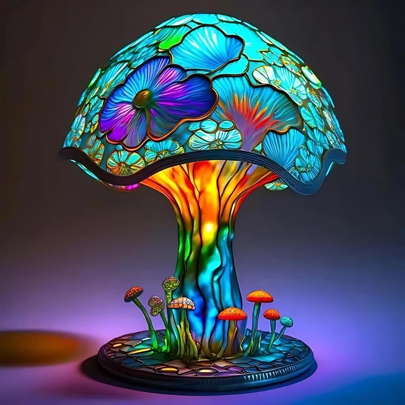 Lampa Med Färgat Glas För Hemmet 0