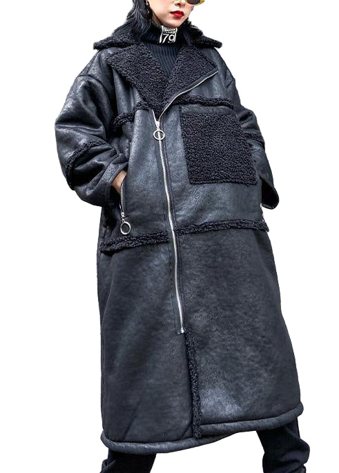 Lång Vinterjacka Dam Överdimensionerad Med Dragkedja 0