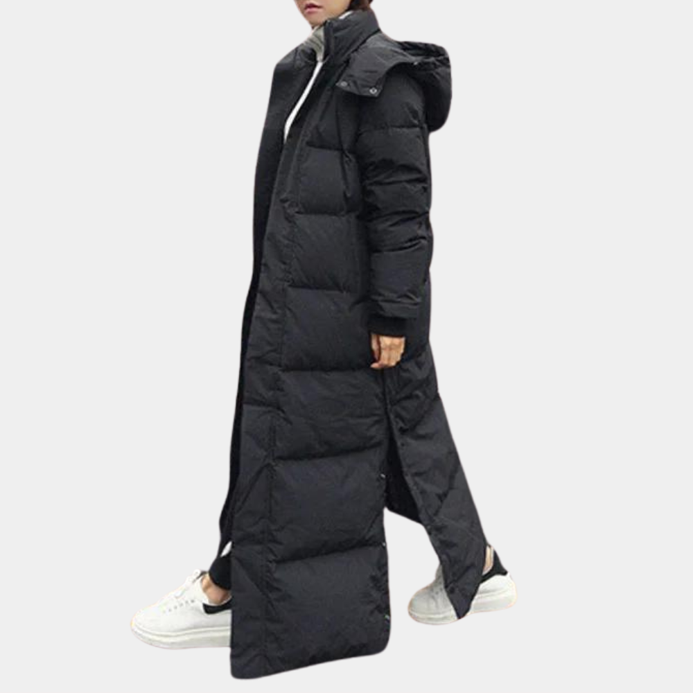 Lång Vinterjacka Dam Överdimensionerad Väderbeständig Trendig 2