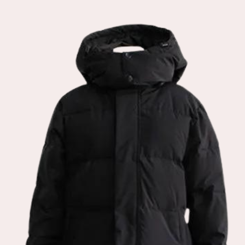 Lång Vinterjacka Dam Överdimensionerad Väderbeständig Trendig 5