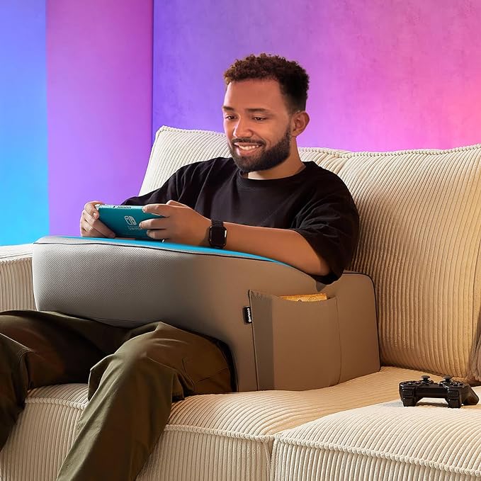 Lap Desk för Bekväm Användning med Armstöd och Sidofickor 2