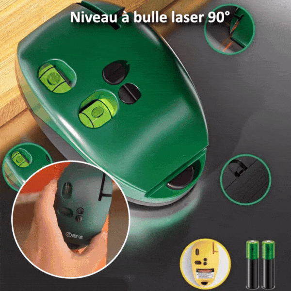 Laser Bubble Level 90° Precision 0