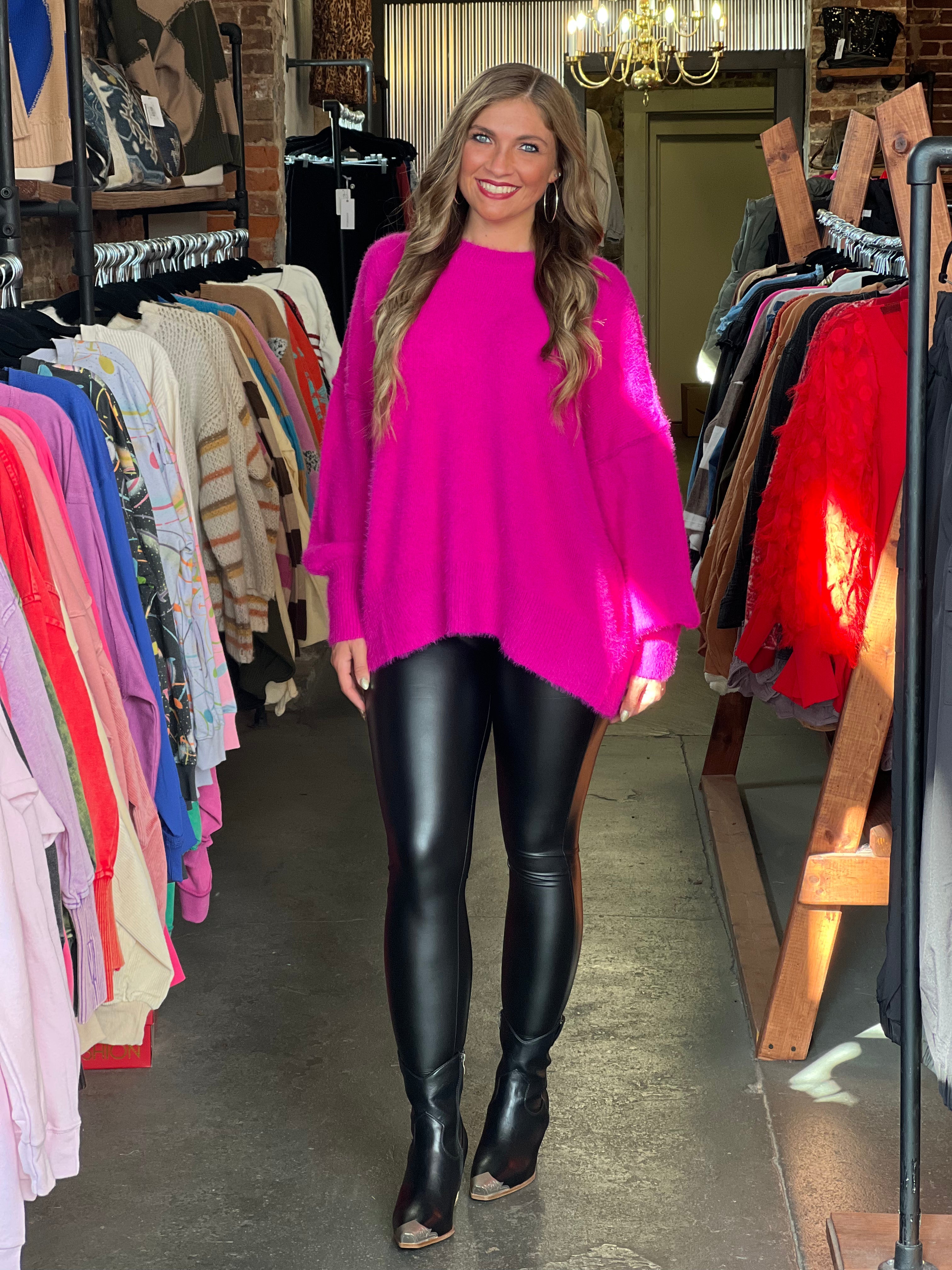 Leggings Dam i Faux Läder Slim Fit Trendiga Tights 1