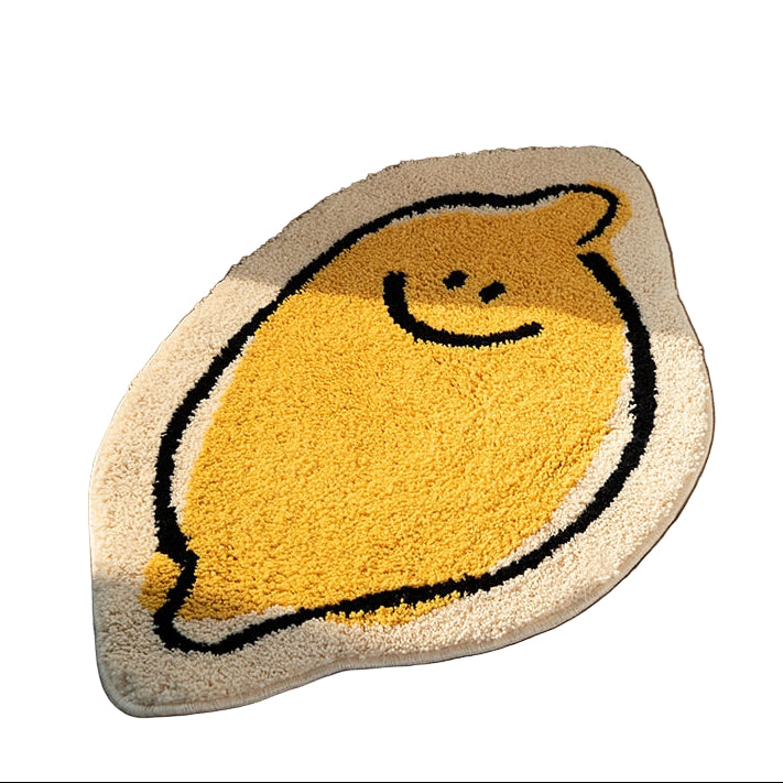 Lemon Design Matta för Hemmet - Halkfri och Mjuk 0