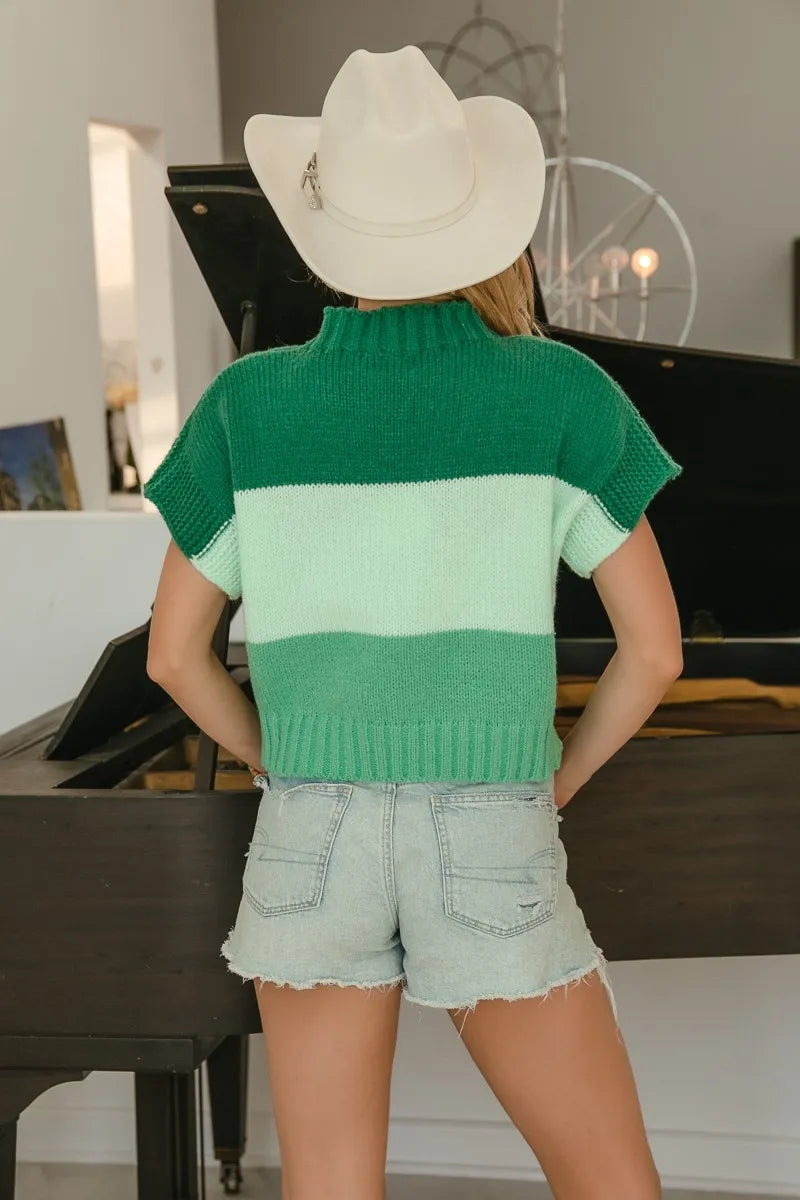 Lindex Dam Tröja Färgglad Stickad med Paljetter och Klöverbroderi 2