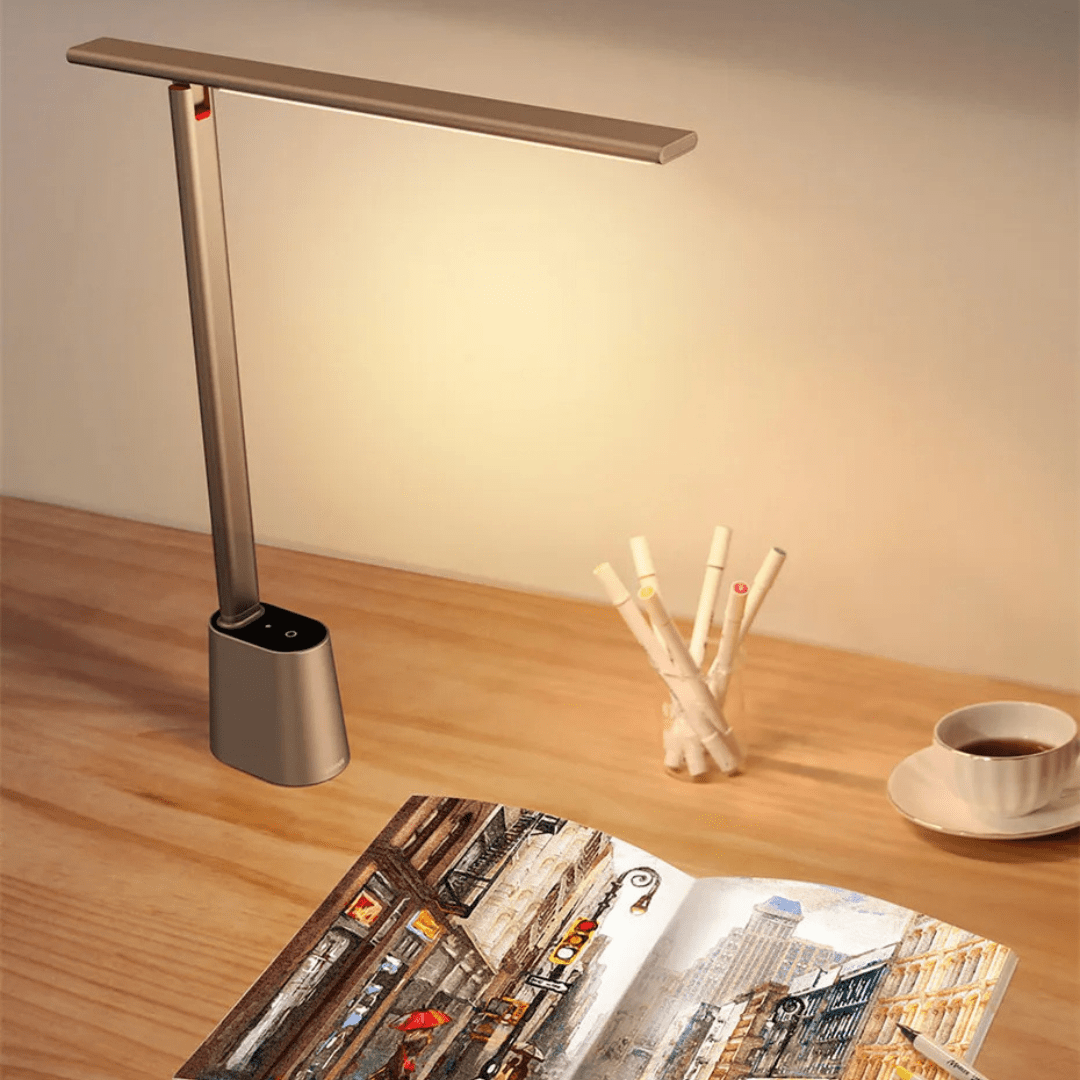 Liten Bordslampa Fällbar Med Dimbart LED-Ljus För Hemmakontor Och Resor 2