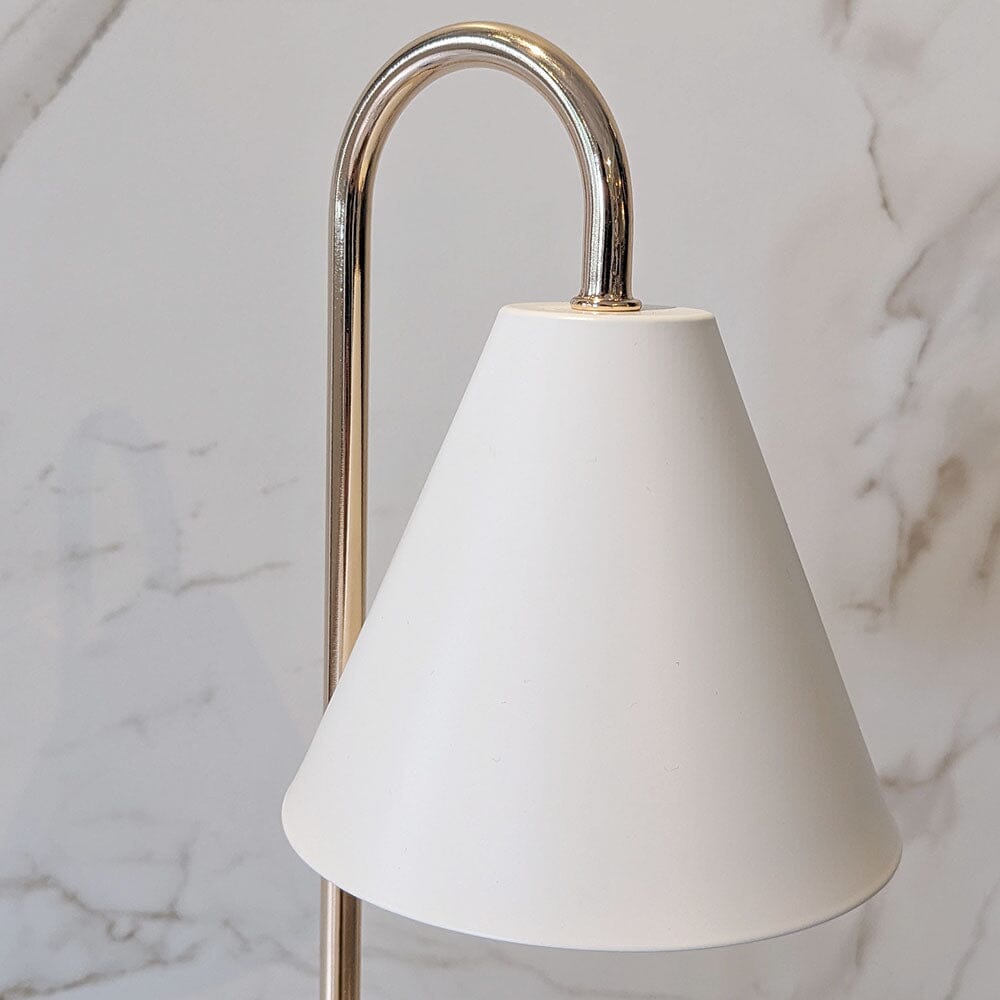 Ljusvärmare Vit och Guld Modern Design 2