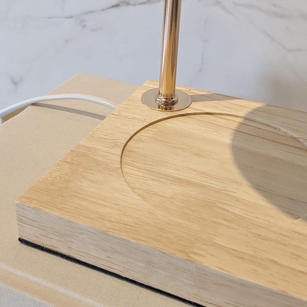 Ljusvärmare Vit och Guld Modern Design 4