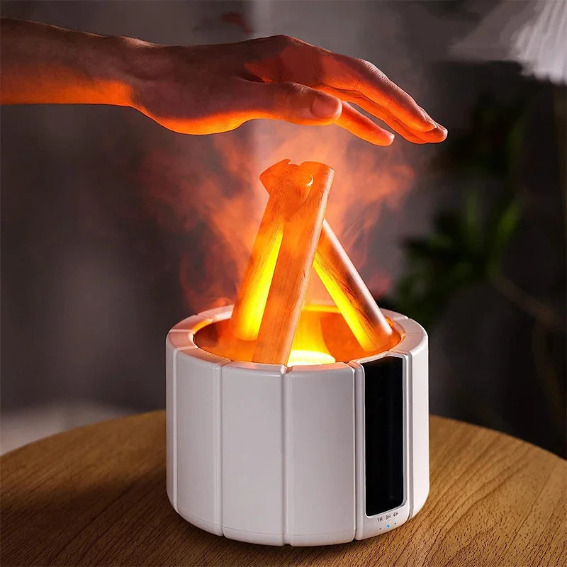 Luftfuktare Sovrum med Aromaterapi och Simulerad Flamdesign 2