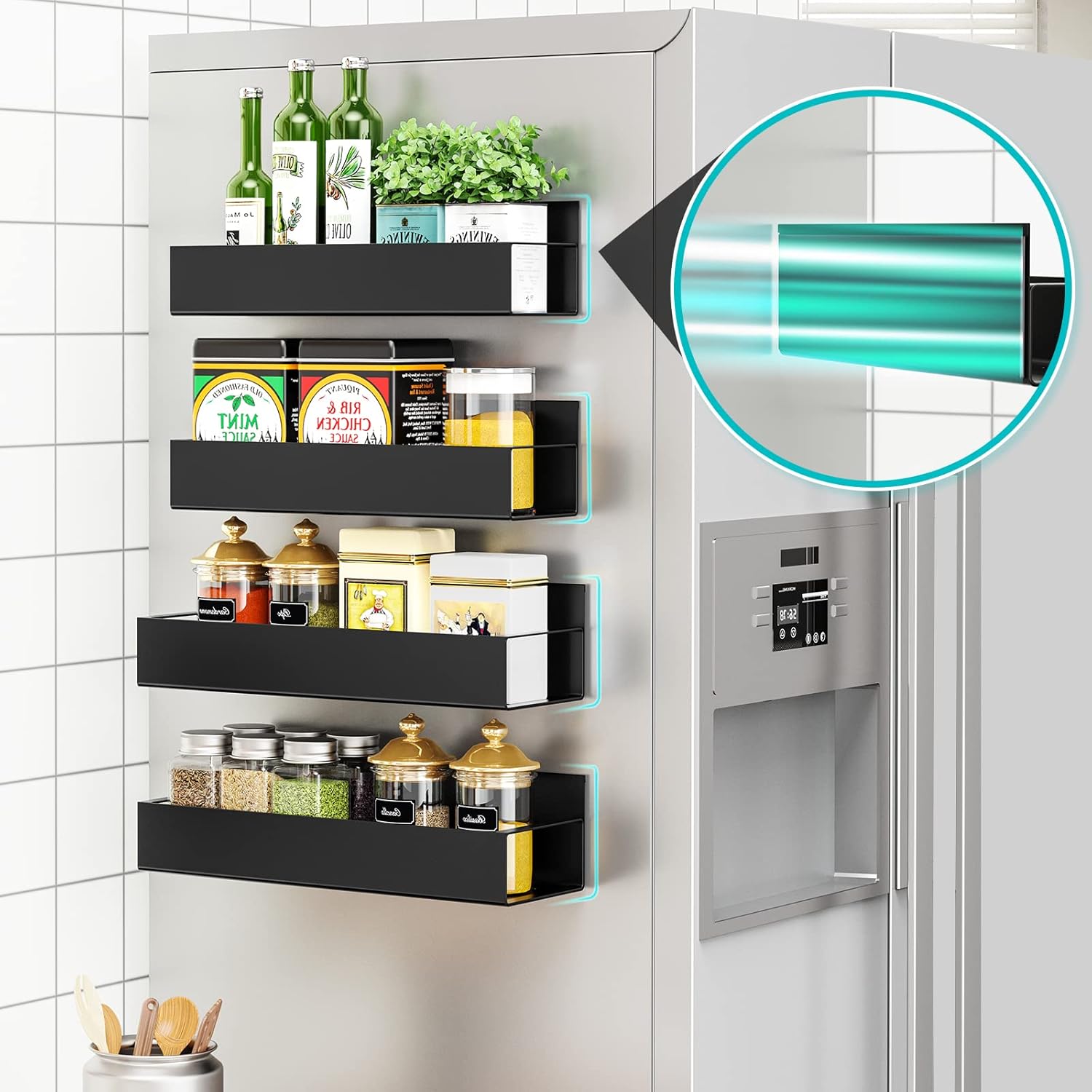 Magnetisk Förvaringshylla För Köket Och Verkstaden Minimalistisk Design 3