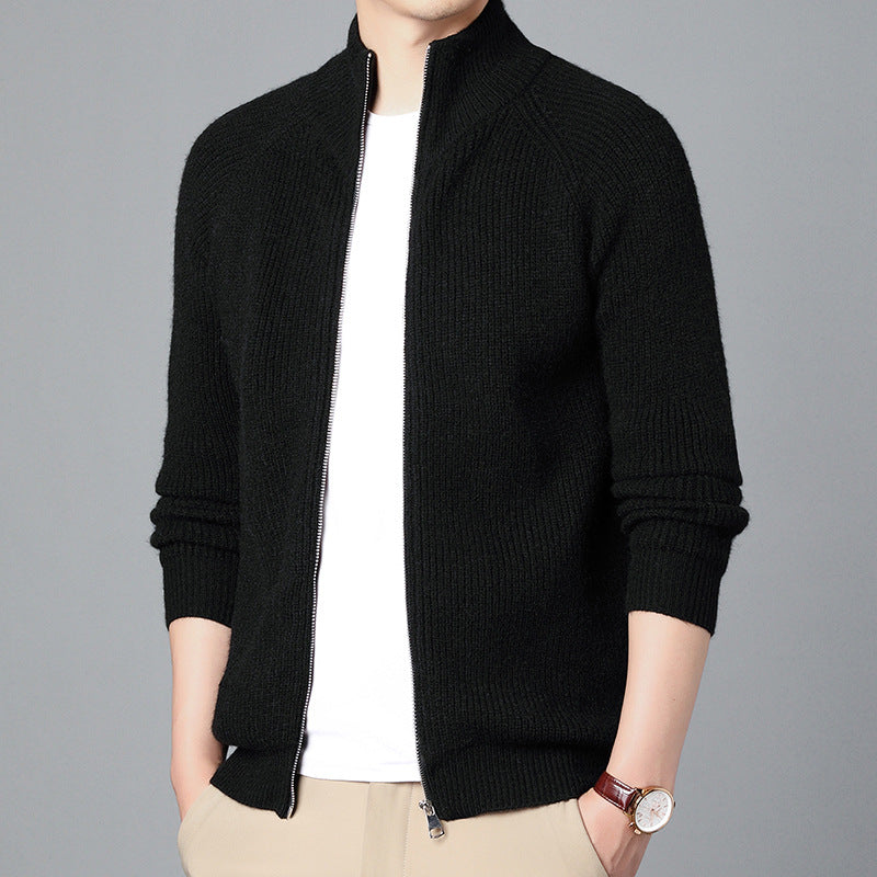 Mäns Cardigan med Dragkedja och Avslappnad Passform 1