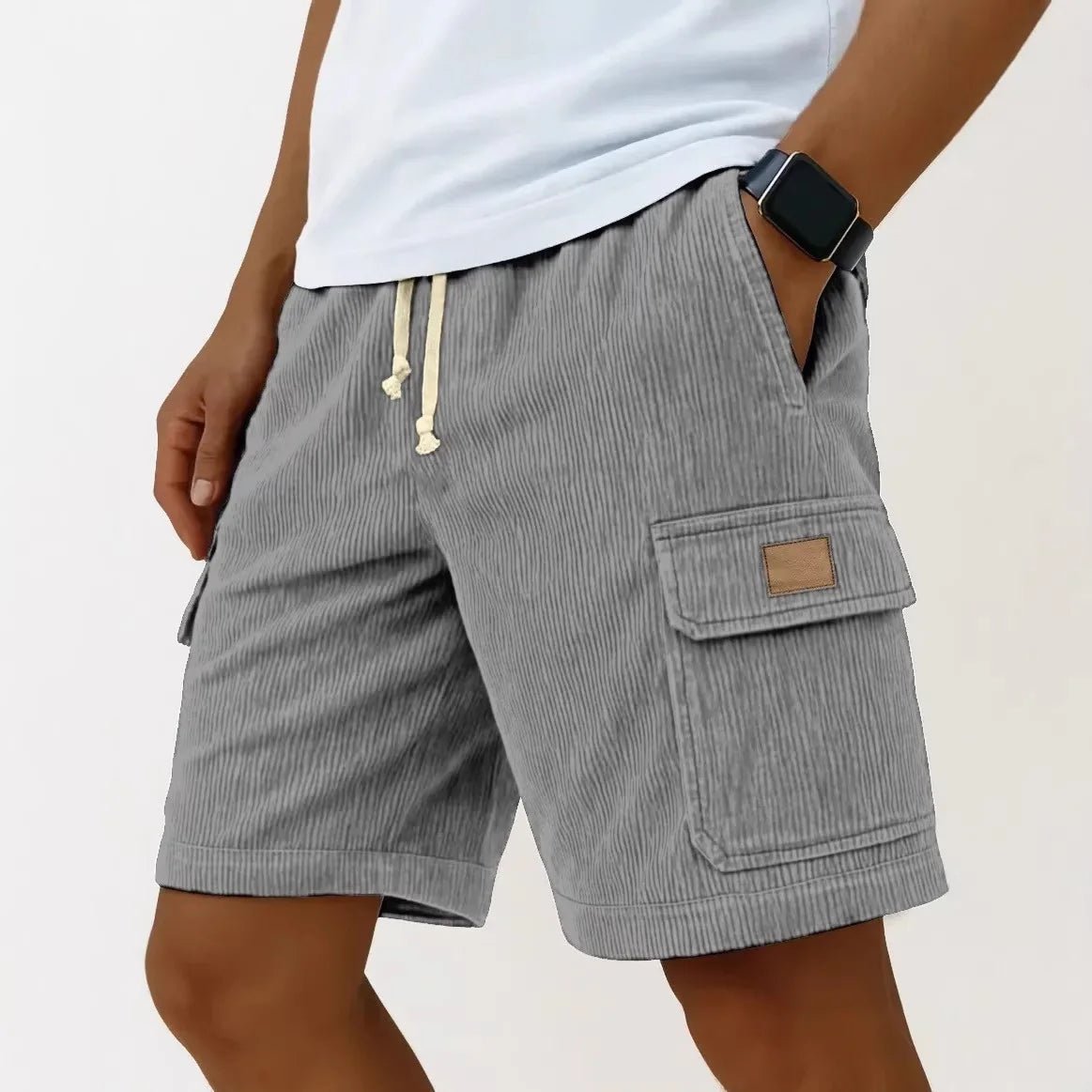 Mäns Cargo Bermuda Shorts Retro Stil 9