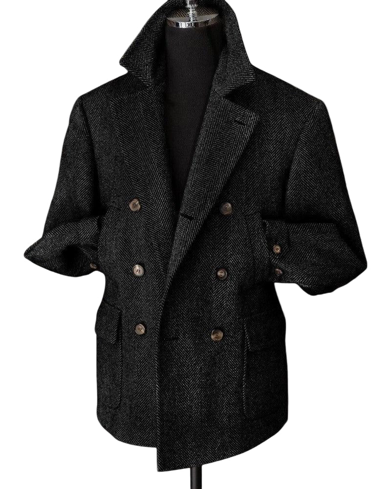 Mäns Dubbelknäppt Blazer 0