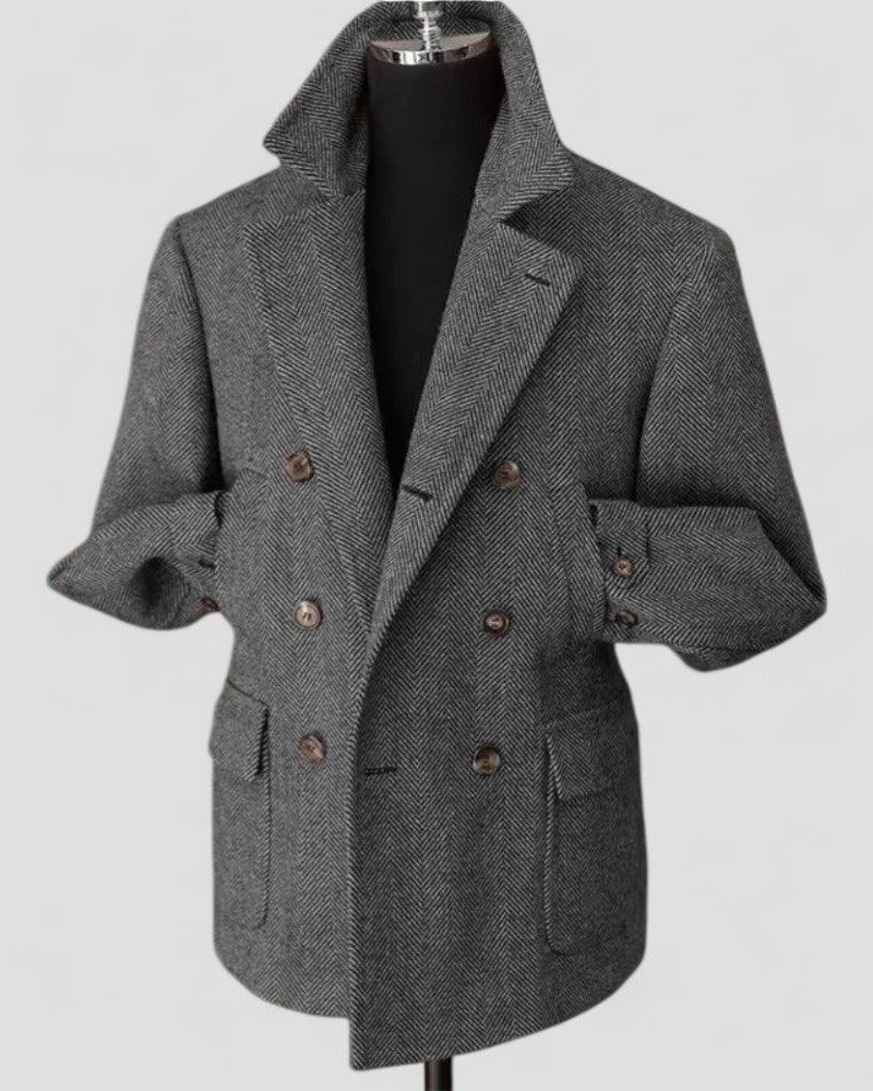 Mäns Dubbelknäppt Blazer 1