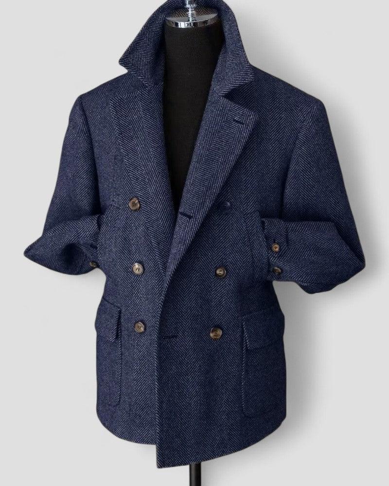 Mäns Dubbelknäppt Blazer 3