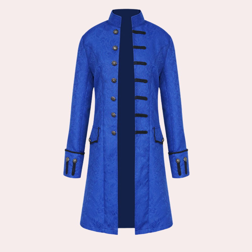 Mäns Lång Kappa Medeltidsstil Komfortabel Passform 1