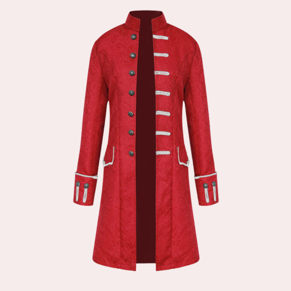 Mäns Lång Kappa Medeltidsstil Komfortabel Passform 2