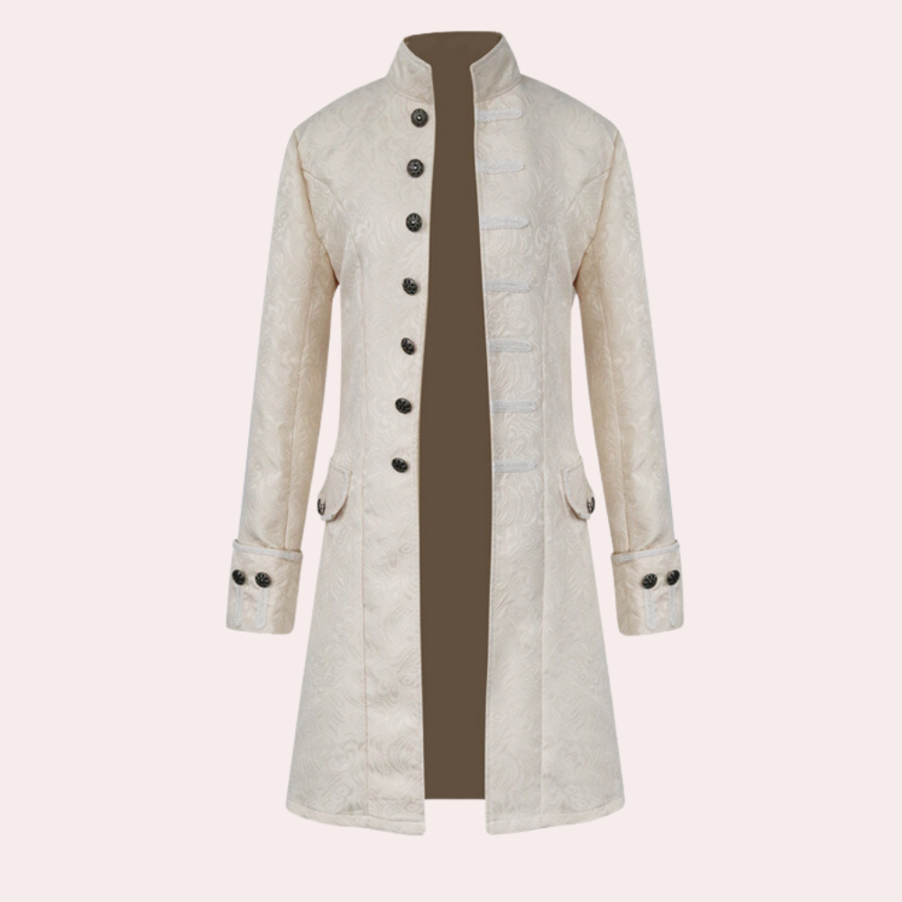 Mäns Lång Kappa Medeltidsstil Komfortabel Passform 5