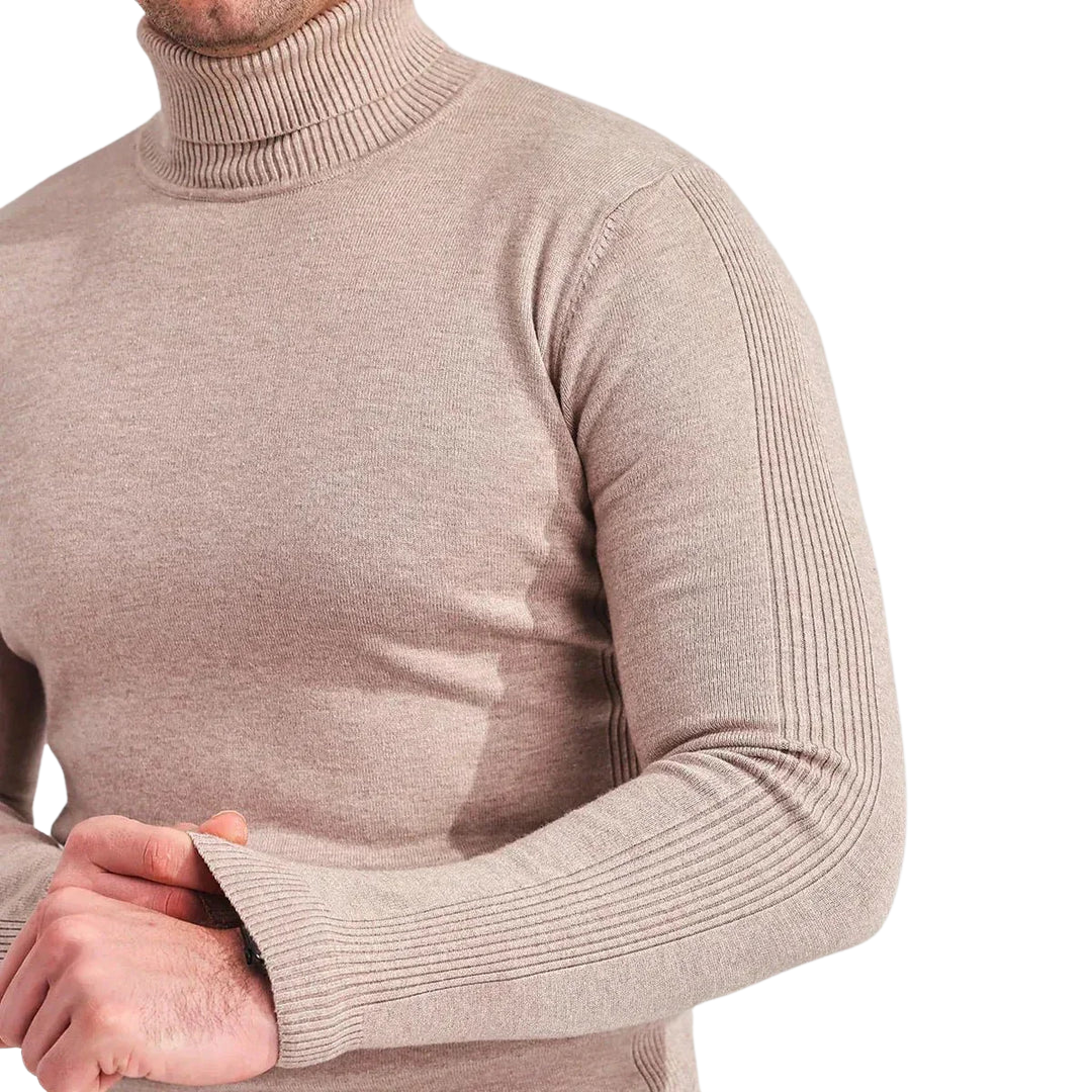 Mäns Polotröja Turtleneck Klassisk Stil 3