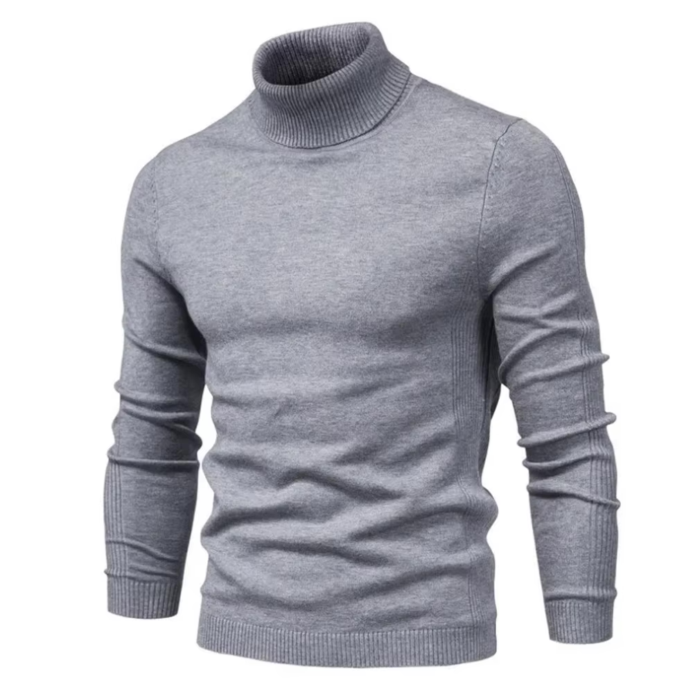 Mäns Polotröja Turtleneck Klassisk Stil 8