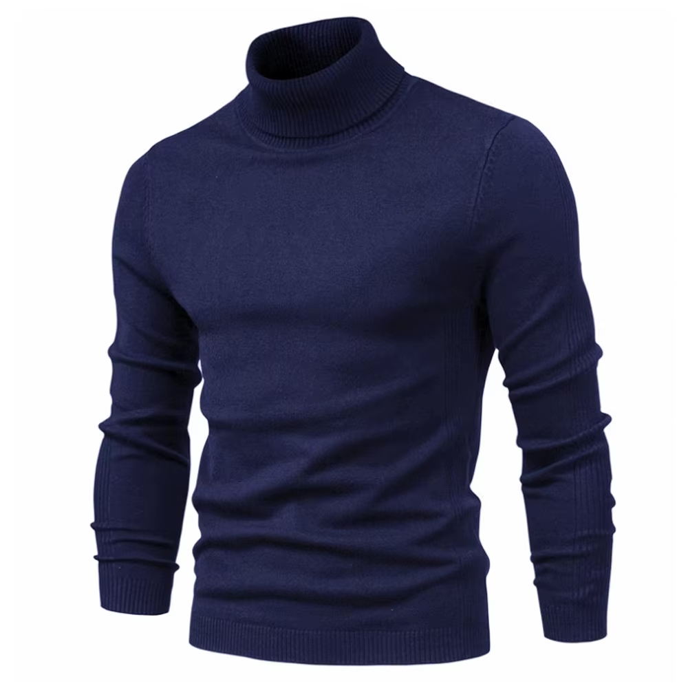 Mäns Polotröja Turtleneck Klassisk Stil 9