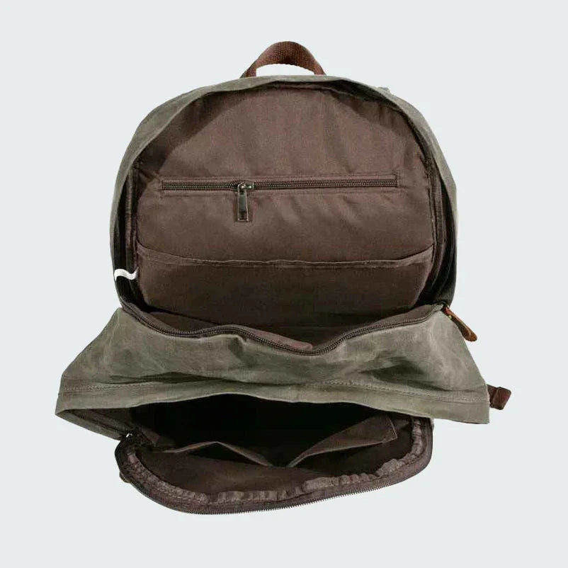 Mäns Ryggsäck Vattentät Med Laptopfack och Flera Fack 7