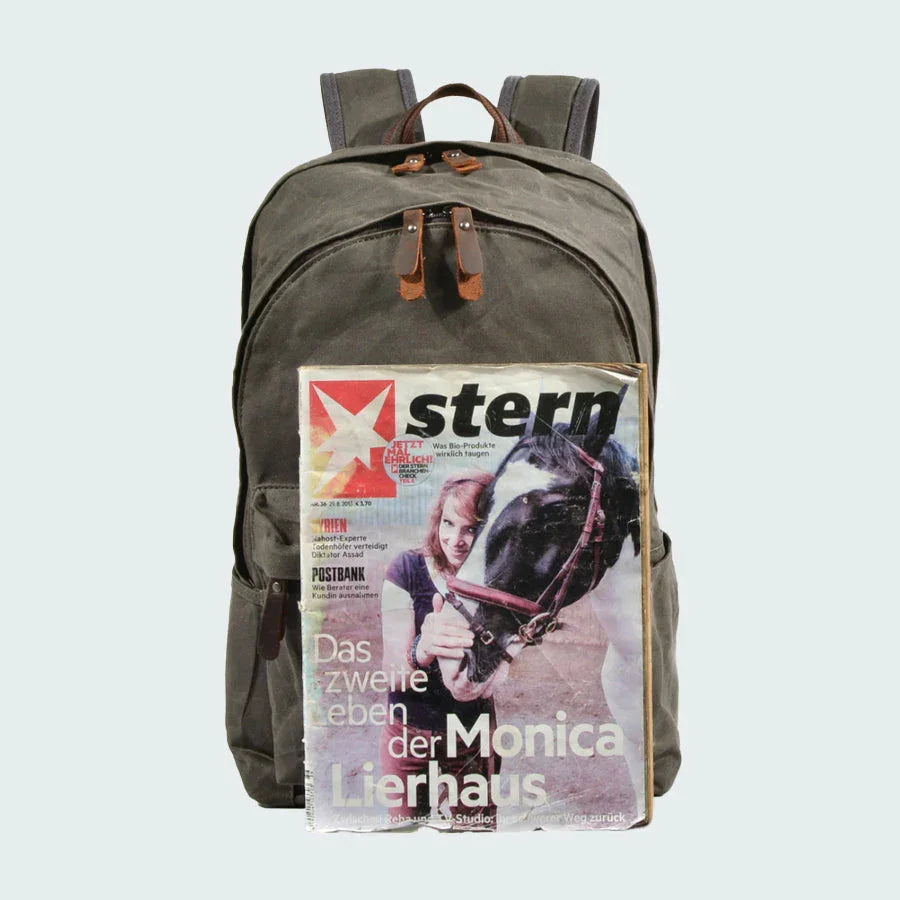 Mäns Ryggsäck Vattentät Med Laptopfack och Flera Fack 8