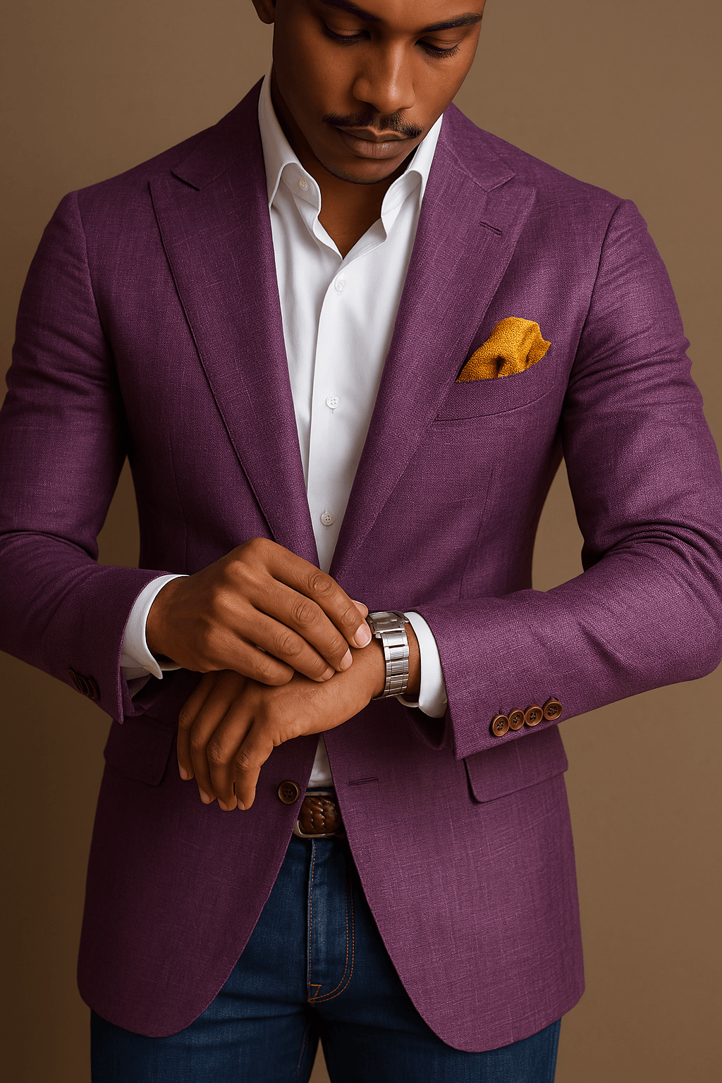 Mäns Slim Fit Kavaj Modern Design 1