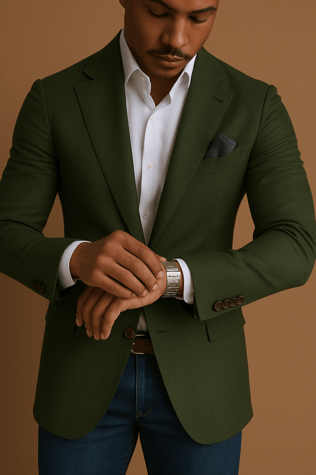 Mäns Slim Fit Kavaj Modern Design 2