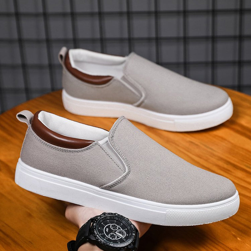 Mäns Slip-on Skor i Canvas 10