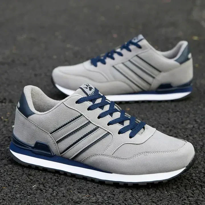 Mäns Sneakers Läder Klassisk Design Komfortabel Passform 4
