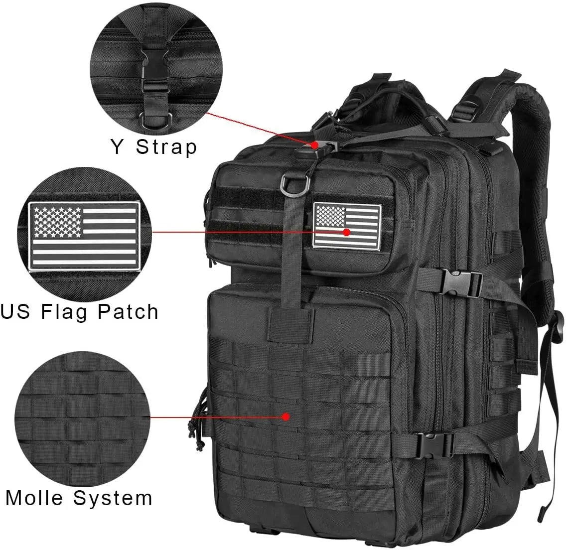 Mäns Tactical Ryggsäck 50L för Utomhusbruk 1