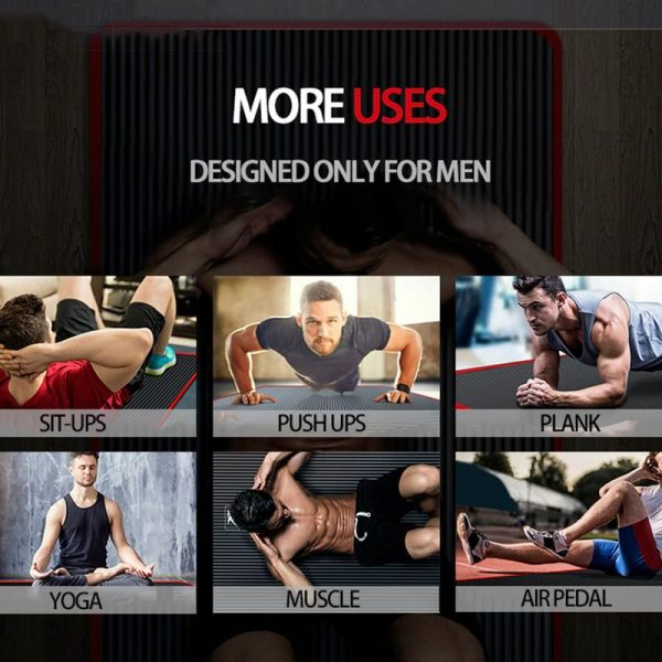 Mäns Träningsmatta Halkfri Design för Yoga och Gymövningar 5
