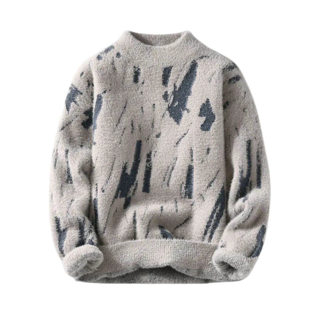 Mäns Tröja Fuzzy Stickad Casual Stil 0