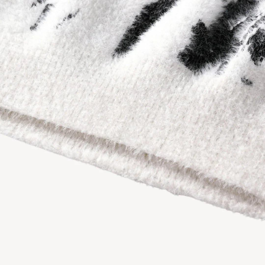 Mäns Tröja Fuzzy Stickad Casual Stil 6