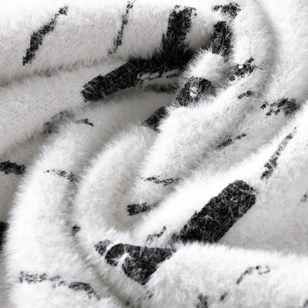 Mäns Tröja Fuzzy Stickad Casual Stil 7