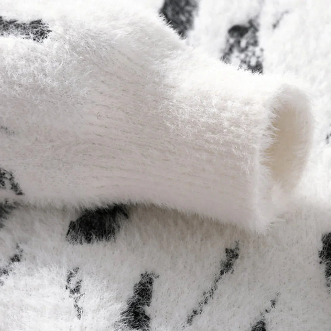 Mäns Tröja Fuzzy Stickad Casual Stil 8