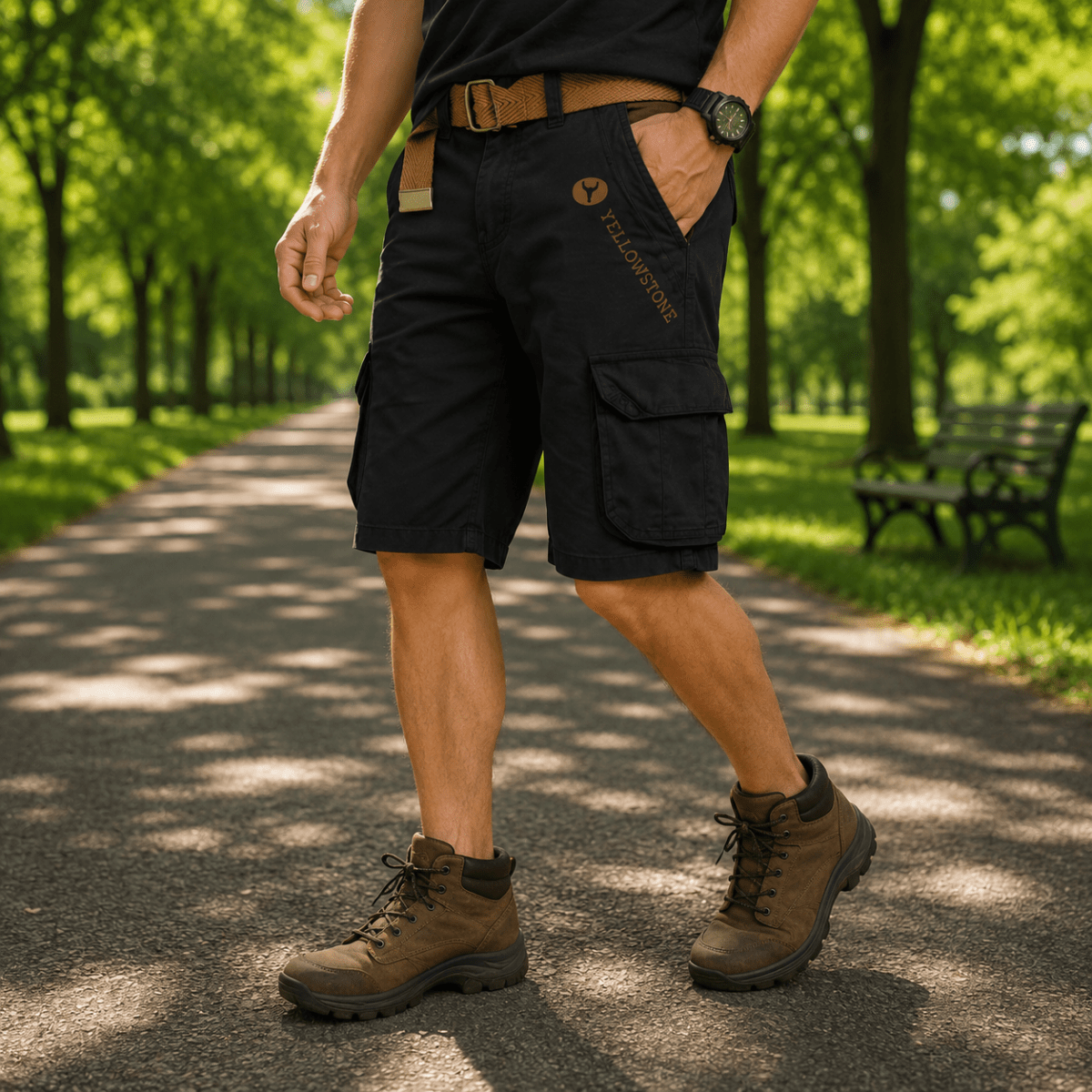 Mäns Utility Cargo Shorts Bekväma 1